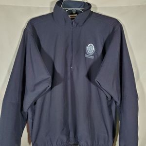 TORREY PINES LA JOLLA ROCHE NAVY ROYAL BLUE 1/4 ZIP GOLF PULLOVER JACKET